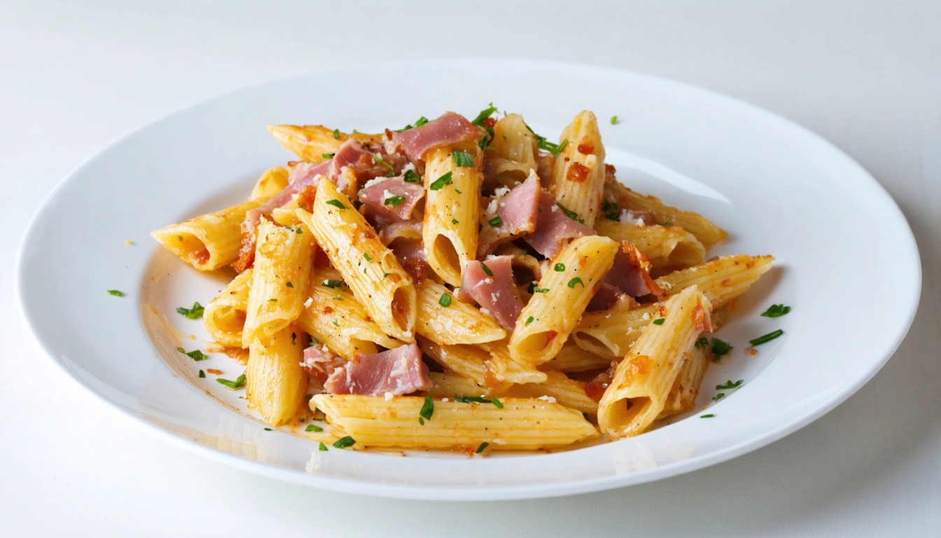 Pasta con prosciutto cotto